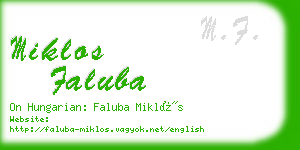 miklos faluba business card